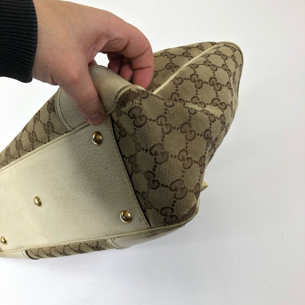 Gucci Beige and Brown GG Pattern Tote - Picture 12 of 15